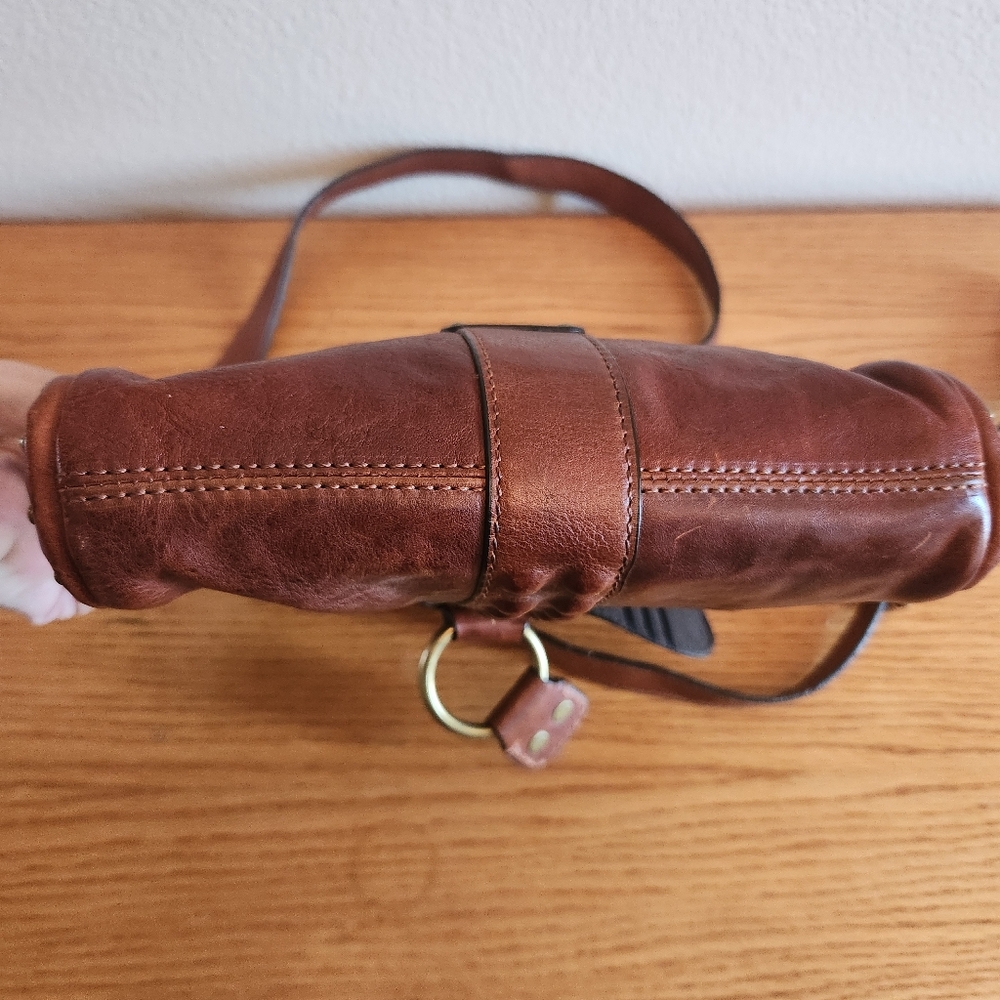 Frye Brown Leather Crossbody Shoulder Bag - Picture 7 of 16
